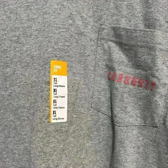 NWT Carhartt Loose Fit Heavyweight Long-Sleeve Pocket Mens T-Shirt Tall Size XL - Picture 3 of 6